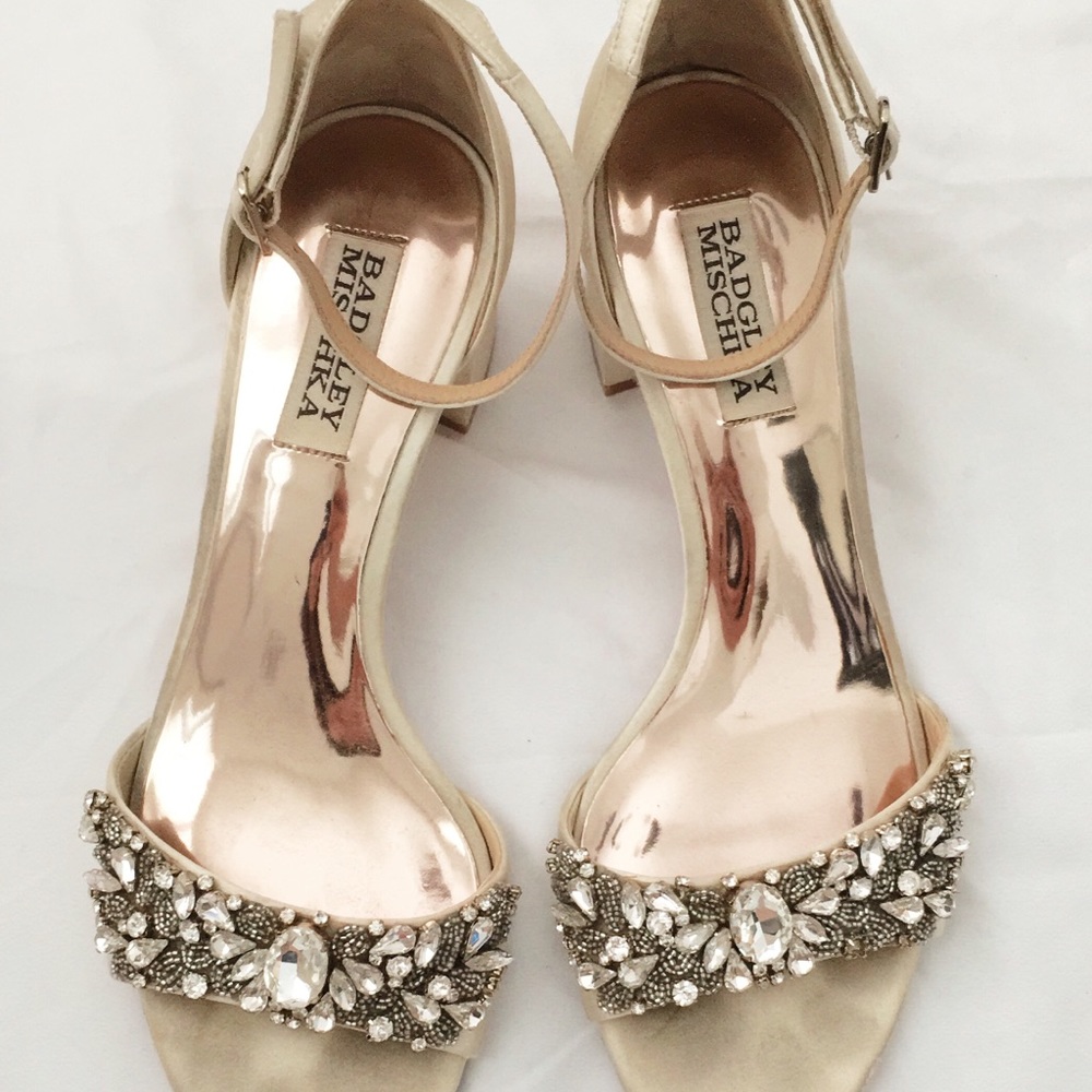 Badgley Mischka Crystal Embellished Sandal